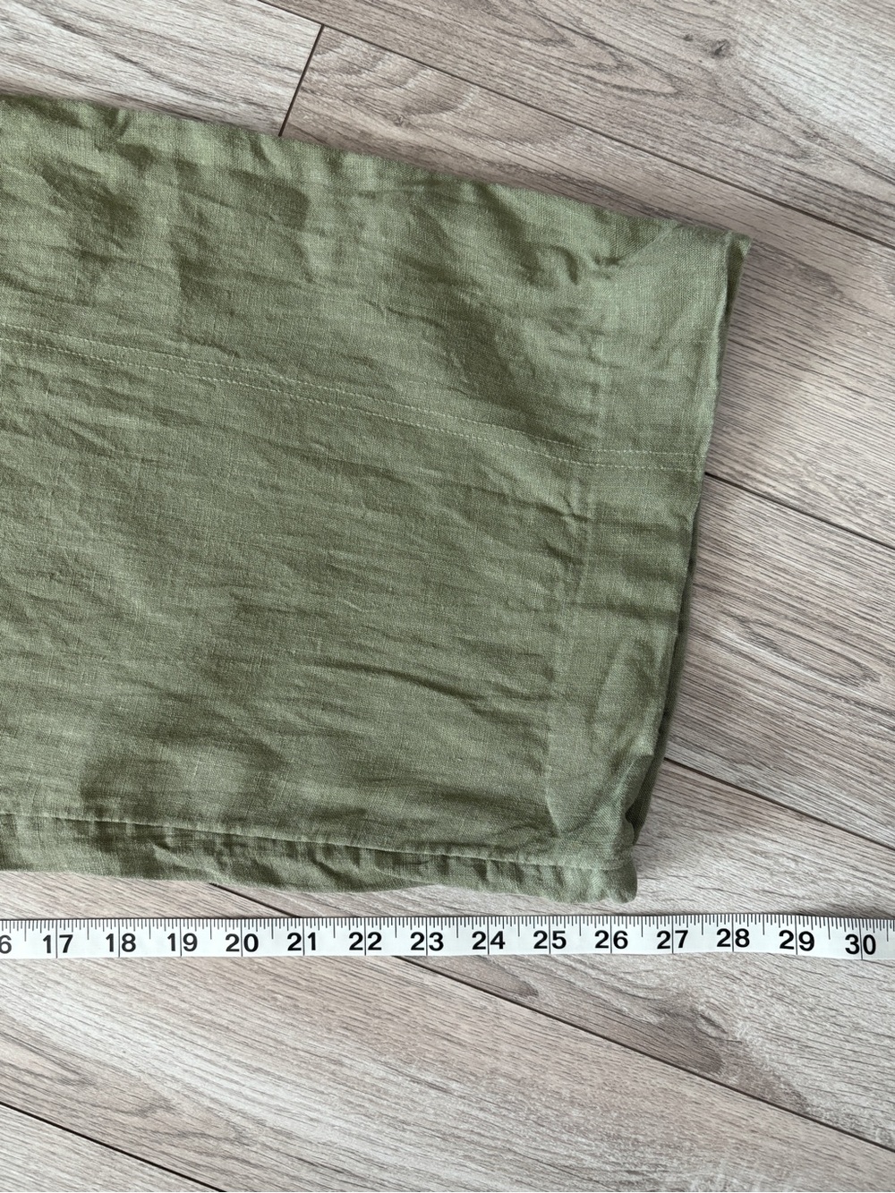 C&C California Linen Wide Leg Cargo Pants Sage Green Earthy Lagenlook Size XL - Picture 9 of 11